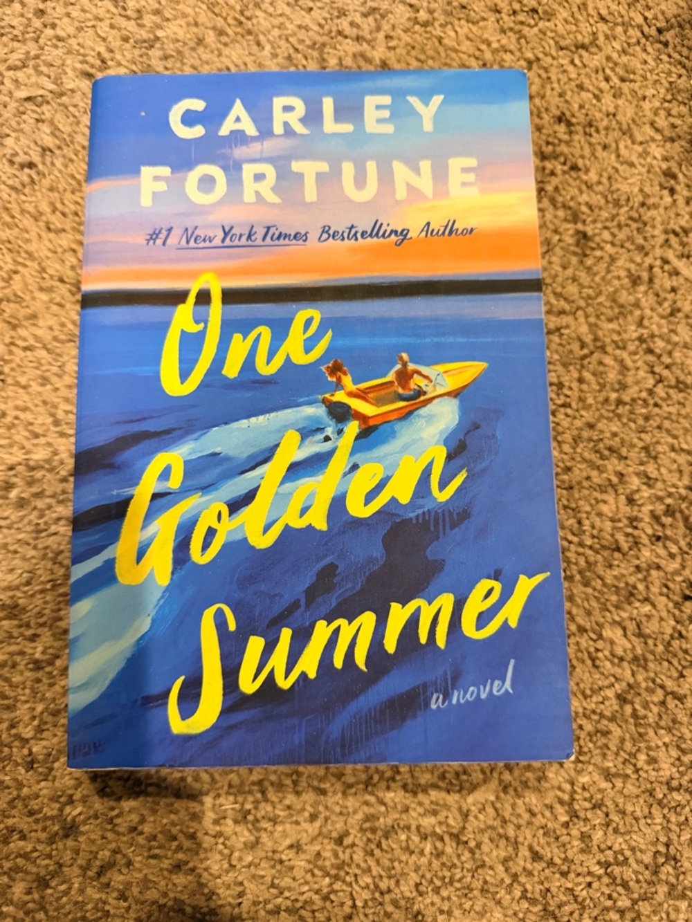One Golden Summer by Carley Fortune - Blue & Yellow Paperback